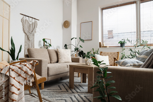 Interior of light living ro...