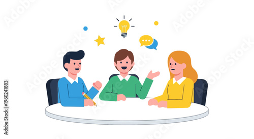 People sitting at a table talking.