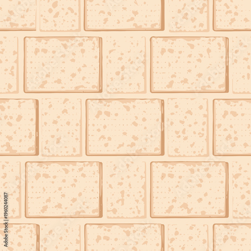 Seamless pattern of light beige rectangular blocks with a textured, speckled surface and subtle recessed edges, resembling a modern tiled wall.
