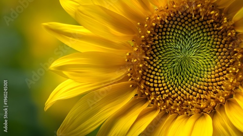 Close-up of a vibrant yellow sunflower in full bloom with intricate details.