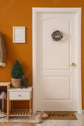 Interior of hallway with do...
