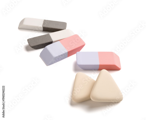 Different rubber erasers on...