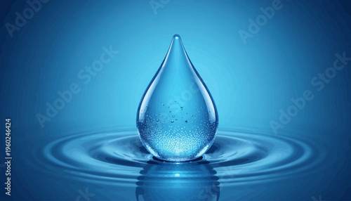 blue water drop