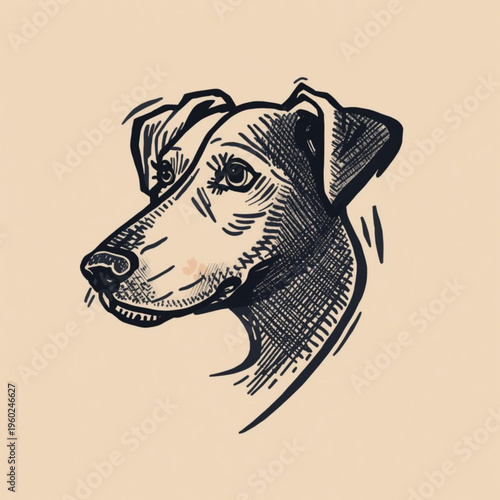 vector illustration of a dog