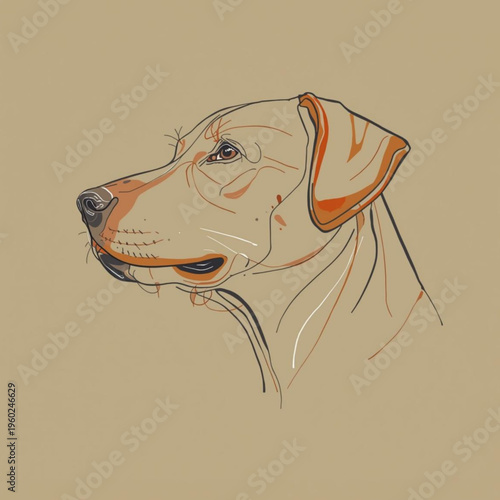 vector image of a dog