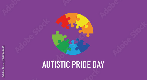 Autistic Pride Day Awareness Symbol Puzzle.