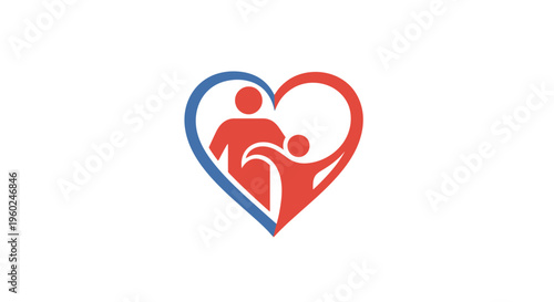 Heart Shaped Family Love Symbol.