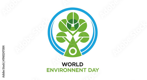 World Environment Day Eco Friendly Logo.