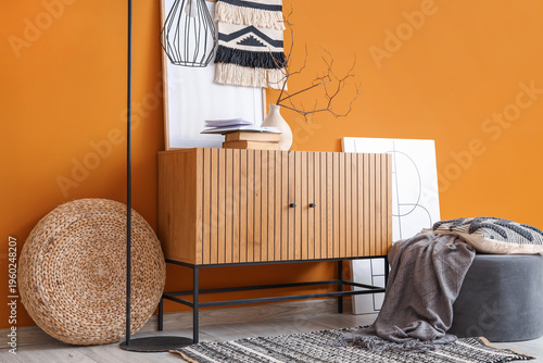 Interior of stylish room wi...