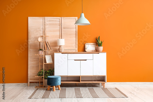 Interior of stylish room wi...