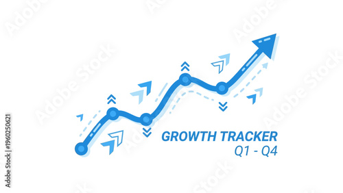 Blue line graph with upward trend.