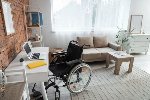 Interior of office with sof...