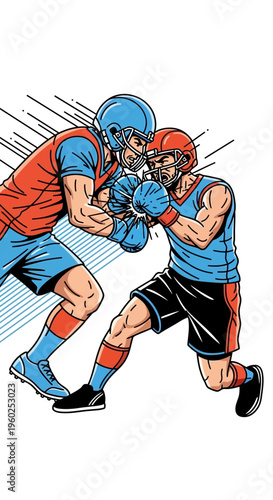 Dynamic Athletic Confrontation In A Sporting Arena
