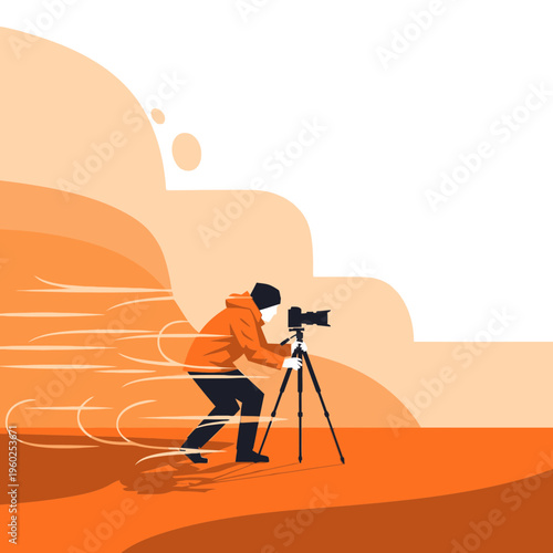 Dynamic Photographer Capturing Motion And Speed In A Creative Visual