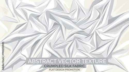 Abstract Crumpled Silk Fabric Texture