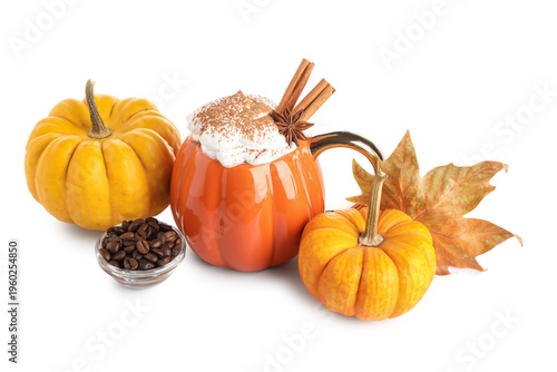 Cup of tasty pumpkin coffee...
