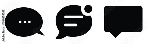 bit pixel speech bubbles and dialog boxes. Message icons for computer game. Vector illustration.