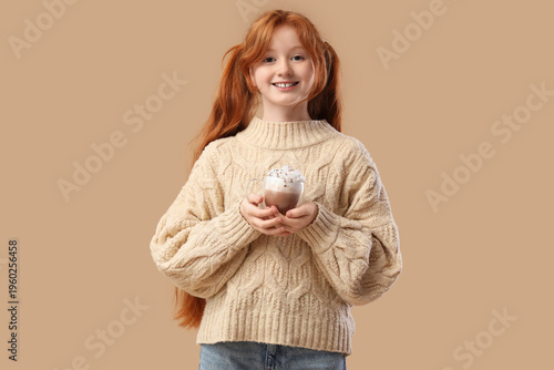 Teenage redhead girl with c...
