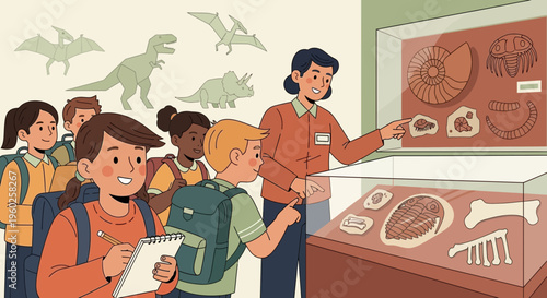 Educational Museum Field Trip Exploring Ancient Fossils And Dinosaurs