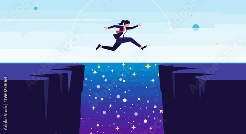 Embracing The Unknown Leap Across The Void To A Brighter Future