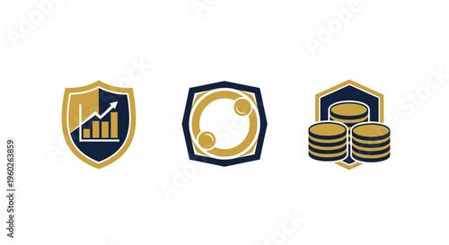Financial Security, Investment, and Wealth Icons Set