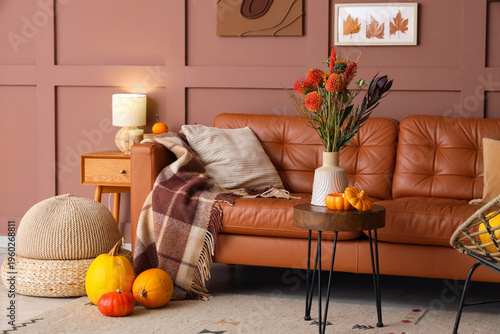 Interior of cozy living roo...