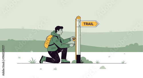 Explorer Measuring Trail Marker for Outdoor Adventure Navigation