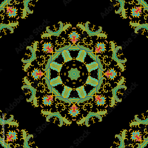 Decorative element, ornamental rosettes, mandala