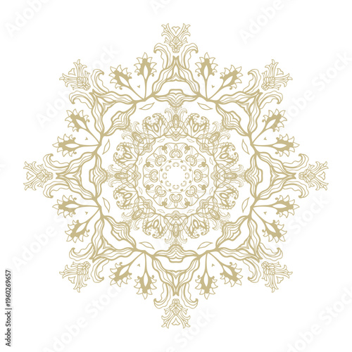 Decorative element, ornamental rosettes, mandala