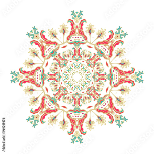 Decorative element, ornamental rosettes, mandala
