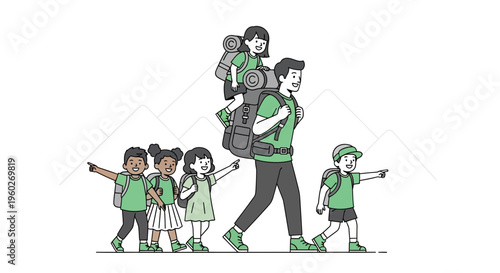 Family Adventure Hiking Trip Exploring Nature Together Fun Childhood Memories