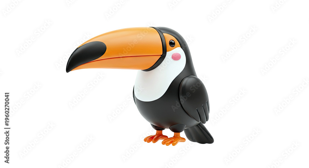 Fototapeta premium Cute 3D Toucan Toy