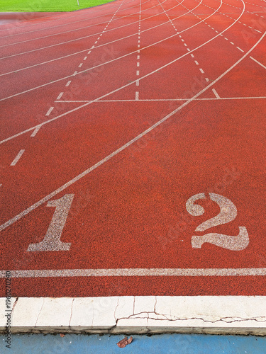 Running track in the stadium