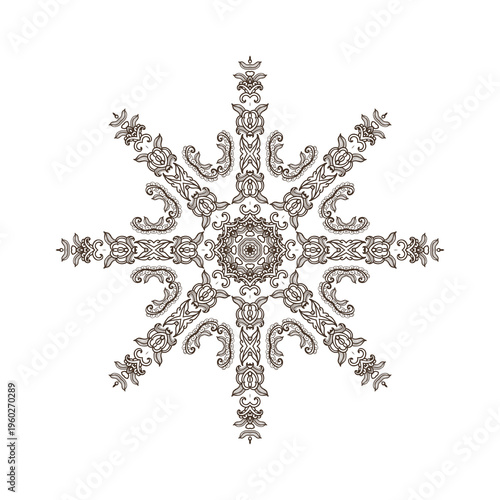 Decorative element, ornamental rosettes, mandala