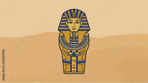 Ancient Egyptian Sarcophagus Figurine.