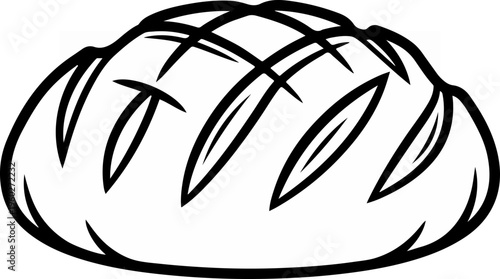 Boule Bread Loaf Illustration.