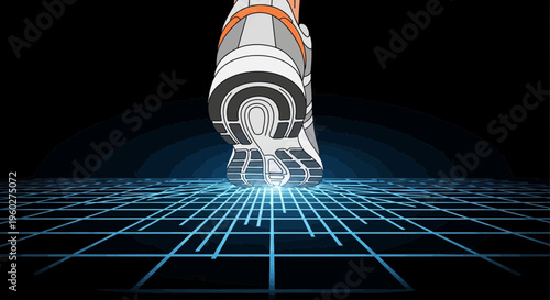 Futuristic Footwear Step Forward On Digital Grid