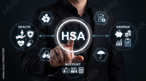 Health Savings Account HSA Medical Finance Planning Benefits Concept