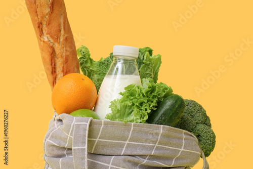 Eco bag with different groc...