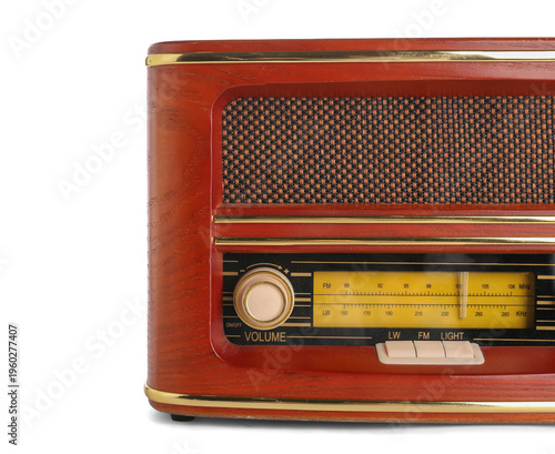 Vintage radio receiver on w...