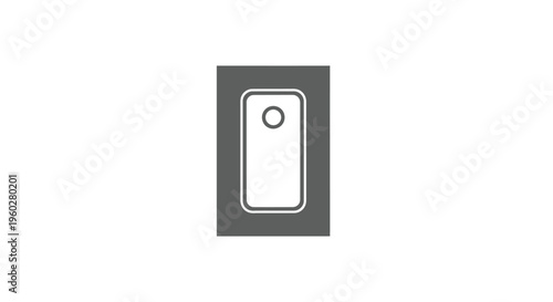 Light switch icon in off position on gray background