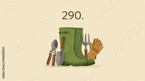 Green Rubber Garden Boot Tools.