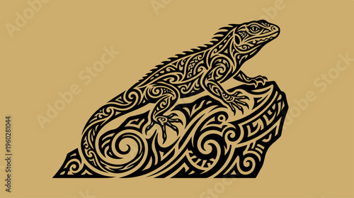 Lizard Celtic Knotwork Design.