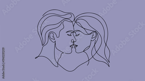 Minimalist drawing of two faces.