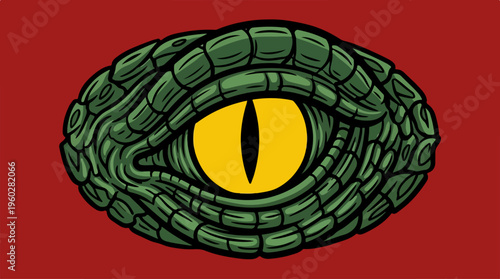 Snake Eye Closeup Illustration.