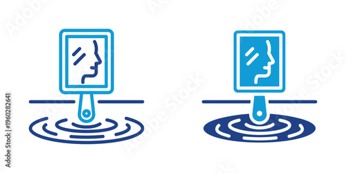 Reflection Simple and clear vector icon illustrating an essential idea or function