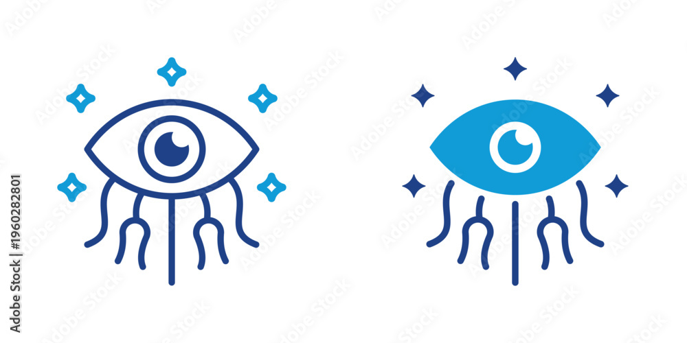 Fototapeta premium Intuition Simple and clear vector icon illustrating an essential idea or function