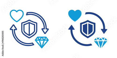 Integrity Simple and clear vector icon illustrating an essential idea or function