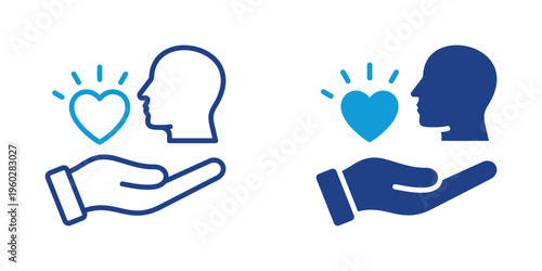 Compassion Simple and clear vector icon illustrating an essential idea or function