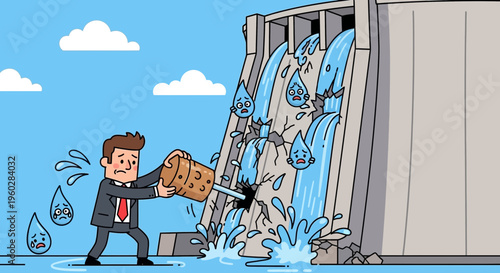 Illustrating Ineffective Solutions To Dam Leaks And Water Crises